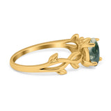 Infinity Oval Natural Stone Solitaire Ring