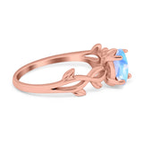 Infinity Oval Natural Stone Solitaire Ring