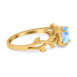 Infinity Oval Natural Stone Solitaire Ring