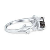 Infinity Oval Natural Stone Solitaire Ring