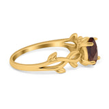 Infinity Oval Natural Stone Solitaire Ring