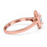 Art Deco Oval Natural Stone Hexagonal Ring