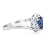 Pear Natural Stone Leaf Chevron Ring