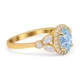 Vintage Style Oval Natural Stone Ring