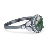 Vintage Style Oval Natural Stone Ring