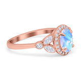 Vintage Style Oval Natural Stone Ring