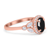 Vintage Style Oval Natural Stone Ring