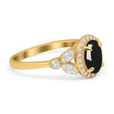 Vintage Style Oval Natural Stone Ring