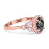 Vintage Style Oval Natural Stone Ring