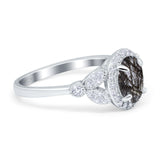 Vintage Style Oval Natural Stone Ring