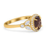 Vintage Style Oval Natural Stone Ring