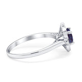 Floral Style Round Natural Stone Ring