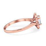 Floral Style Round Natural Stone Ring