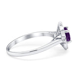 Floral Style Round Natural Stone Ring