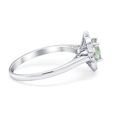 Floral Style Round Natural Stone Ring