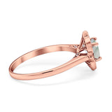 Floral Style Round Natural Stone Ring