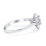 Floral Style Round Natural Stone Ring