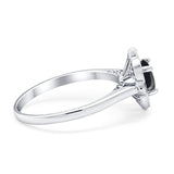 Floral Style Round Natural Stone Ring