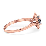 Floral Style Round Natural Stone Ring