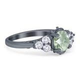 Vintage Style Round Natural Stone Filigree Ring