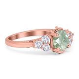 Vintage Style Round Natural Stone Filigree Ring