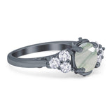 Vintage Style Round Natural Stone Filigree Ring
