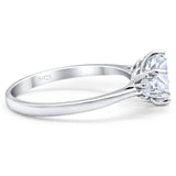 Art Deco Round Natural Stone Three Stone Ring