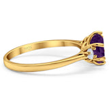 Art Deco Round Natural Stone Three Stone Ring