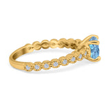 Vintage Style Round Natural Stone Ring