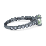 Vintage Style Round Natural Stone Ring