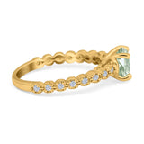 Vintage Style Round Natural Stone Ring