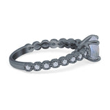 Vintage Style Round Natural Stone Ring