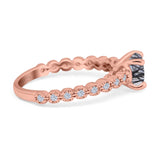 Vintage Style Round Natural Stone Ring