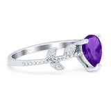 Leaf Style Pear Natural Stone Beaded Ring