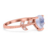 Leaf Style Pear Natural Stone Beaded Ring