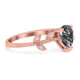 Leaf Style Pear Natural Stone Beaded Ring