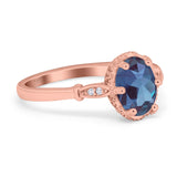 Vintage Style Oval Natural Stone Ring