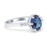 Vintage Style Oval Natural Stone Ring