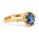 Vintage Style Oval Natural Stone Ring