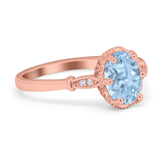 Vintage Style Oval Natural Stone Ring