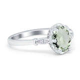 Vintage Style Oval Natural Stone Ring