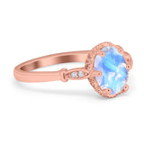 Vintage Style Oval Natural Stone Ring