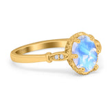 Vintage Style Oval Natural Stone Ring