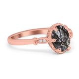 Vintage Style Oval Natural Stone Ring