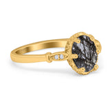 Vintage Style Oval Natural Stone Ring