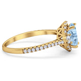 Art Deco Oval Natural Stone Halo Ring