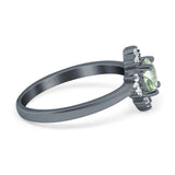 Art Deco Round Natural Stone Ring