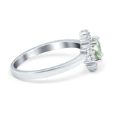 Art Deco Round Natural Stone Ring