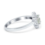 Art Deco Round Natural Stone Ring