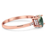 Vintage Style Oval Natural Stone Ring